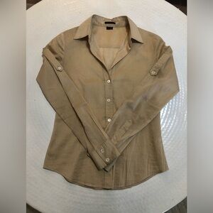 Theory fine gauge cotton (linen like) button down - size P